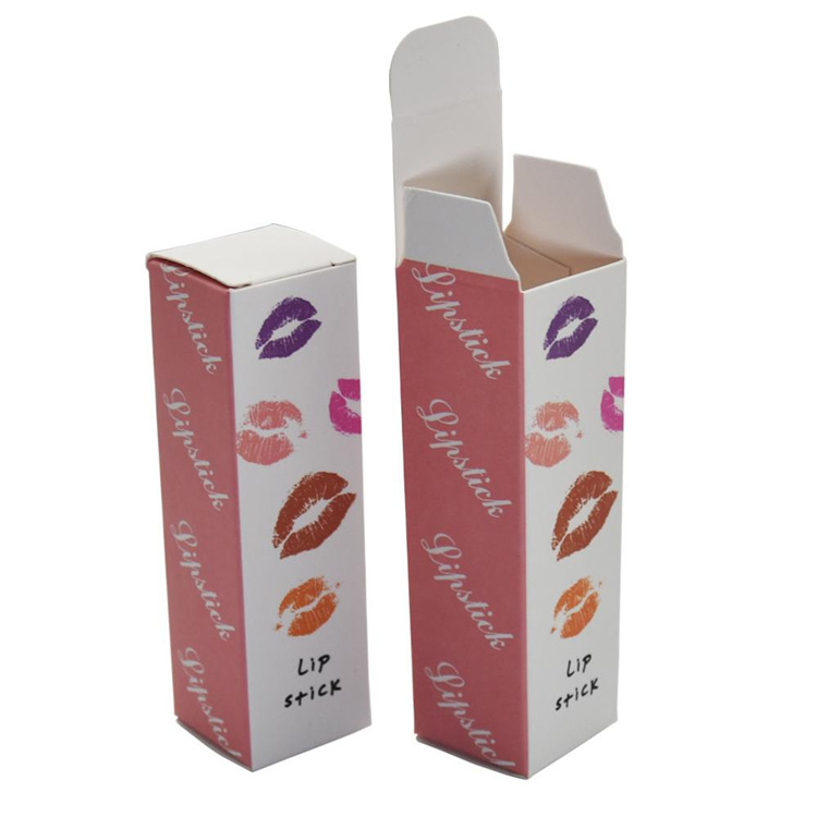 Custom Logo Printed White Paper Lip Stick Packaging Box