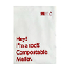 10X13′′+1.57′′ Custom Thank You Thanks Compostable Poly Mailer Corn Starch PBAT PLA Biodegradable Courier Mailing Shipping Packaging Bag