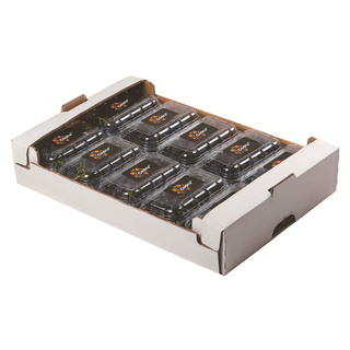 Disposable Corrugated Cardboard Fruit & Vegetable Packing Carton Box Matt Lamination Coating Custom Size/Color/Logo Recyclable Recoverable for Cherry Strawberry