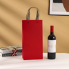 Custom High-End Brown Handle Wine Bag Paper Packaging Packing Gift Bag for Wine Blttle with Your Own Logo