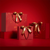 Luxury Shopping Gift Paper Packing Bag Jewelry Clothing Cosmetic Custom Luxury Paper Packaging Bag with Ribbon Handle for Christmas New Year Festival